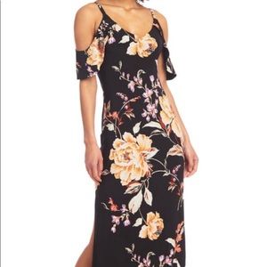 Floral Cold shoulder Maxi dress